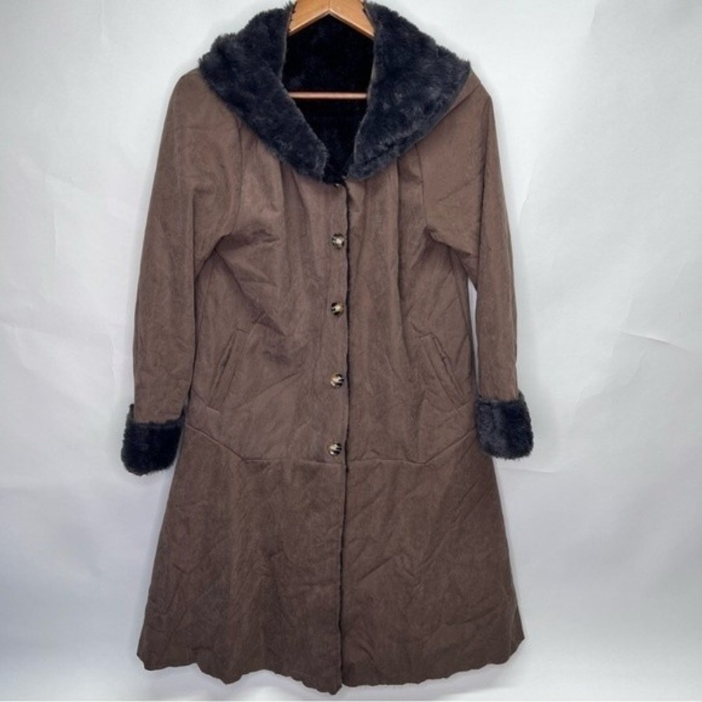 Women’s Vintage leather suede trench coat size large